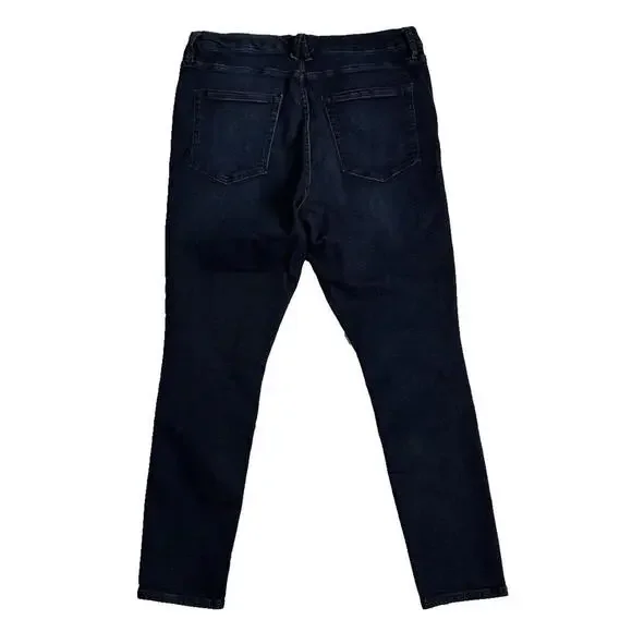 Good American Good Legs Womens 15 High Rise Dark Wash Skinny Jeans Blue224 Denim - Picture 2 of 5